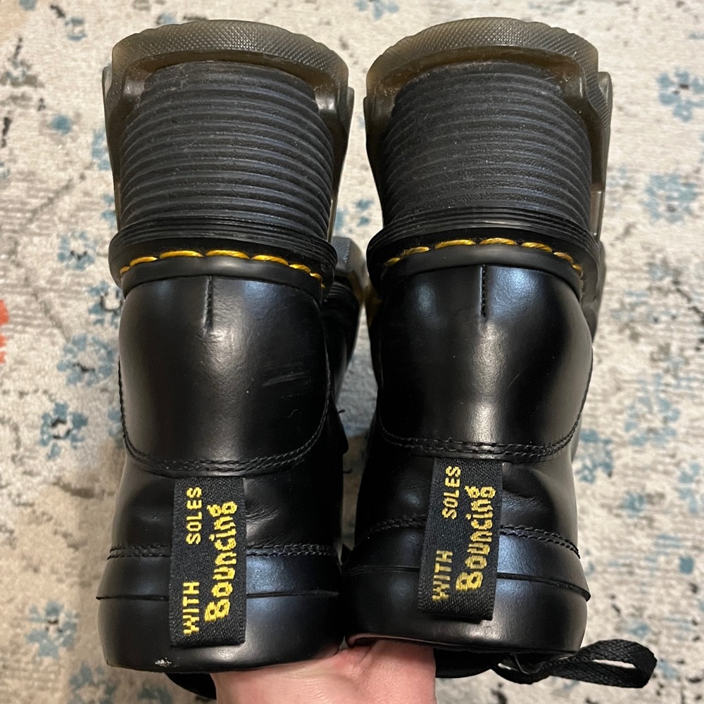 Dr. Martens Black Corran 3-Eye Atlas Leather Heeled Boots - Picture 13 of 17